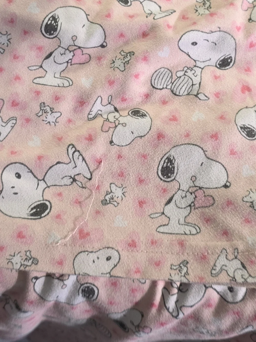 Munki Munki Peanuts Snoopy Woodstock Valentine's Day Heart Pajama Pants Large